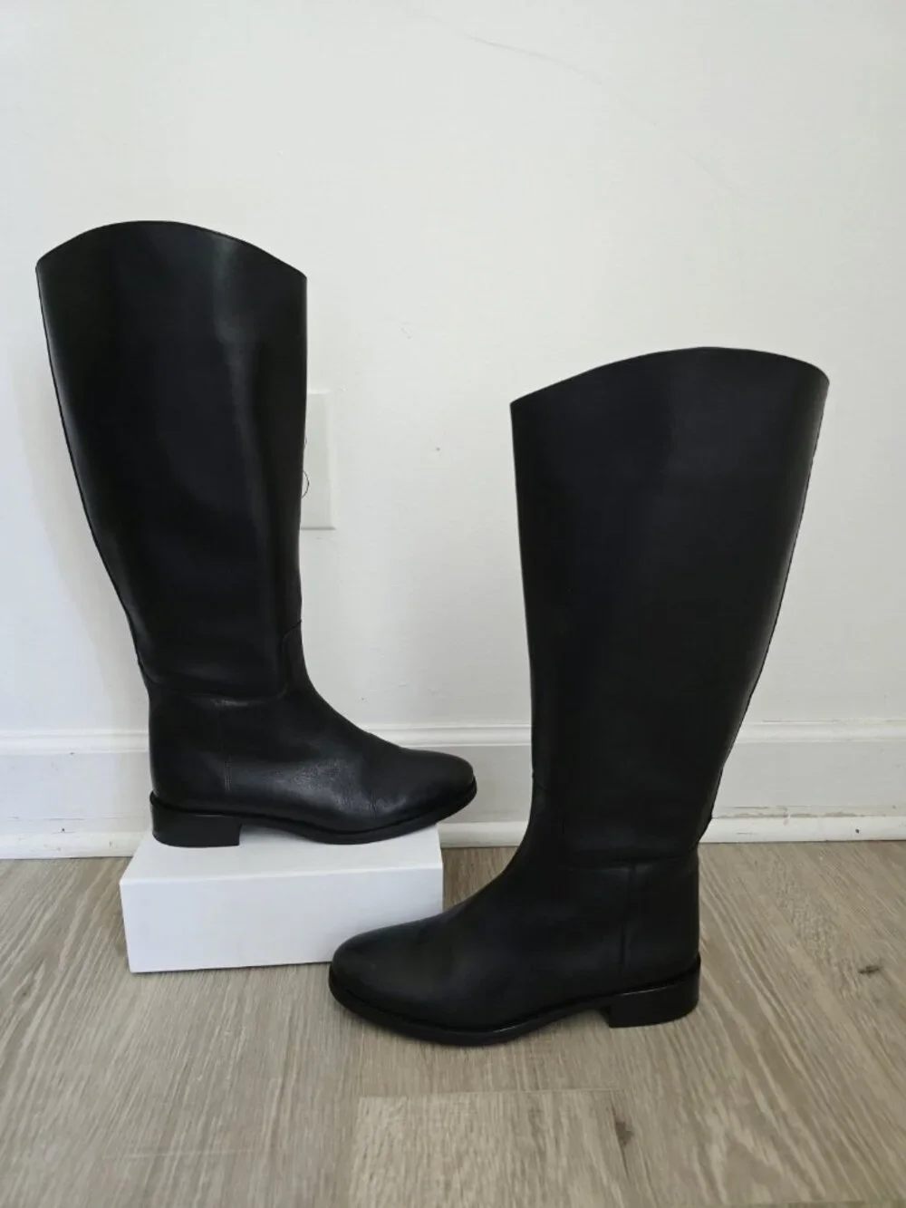Tuckernuck Black Leather Atelier Equestrian Riding Tall Boots 10.5 Womens